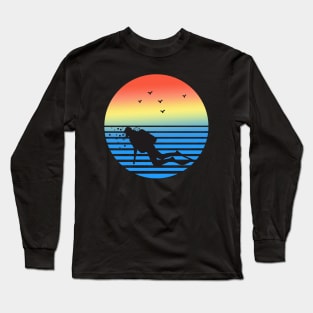 Retro Diver Diving Long Sleeve T-Shirt